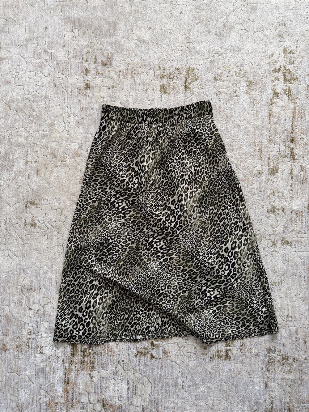 mercer & madison Leopard Print Midi Skirt - Black & Tan